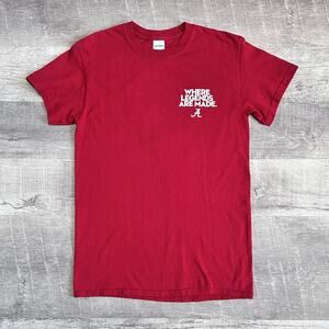 University Of Alabama Crimson Tide T Shirt Adult Small Red Short Sleeve NCAA